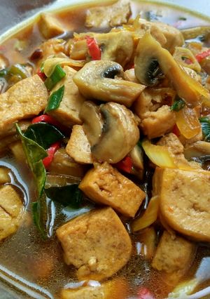 Foto resep Tahu & Jamur Merang Kuah Kecap