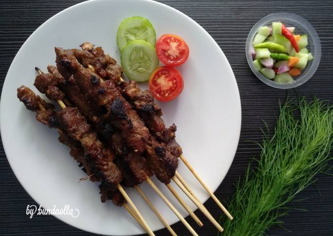 Standar Resep termudah membuat Sate Daging Sapi sajian Lebaran  nagih banget