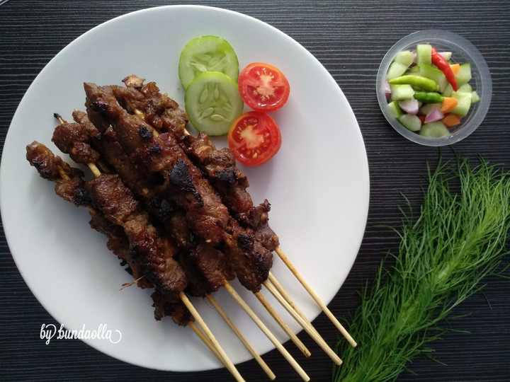  Cara mudah membuat Sate Daging Sapi sajian Hari Raya  sempurna