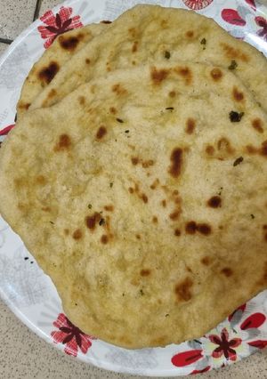 A picture of Naan bread.