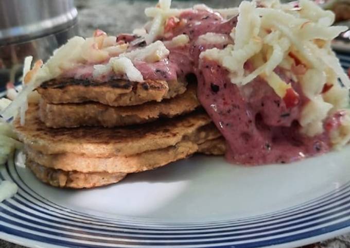 Hotcakes de avena y helado casero sin azúcar
