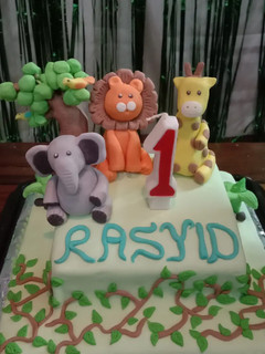 Foto resep Kue tart fondant safari (cake fondant)