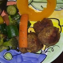 A picture of Oven baked meat balls.