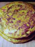 Tortilla de Chorizo con Pimientos