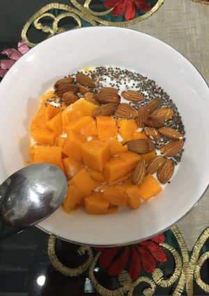 Foto resep Mango yoghurt bowl (sarapan diet)