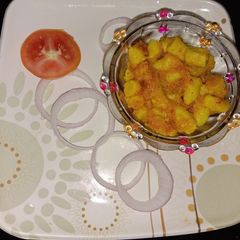 A picture of Besan ke gatte ki sabzi.