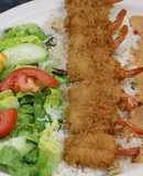 Platillo de camarones enpanizados