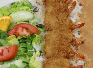 Una foto de Platillo de camarones enpanizados