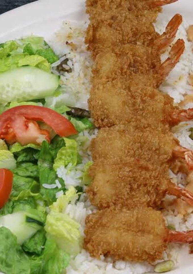 Una foto de Platillo de camarones enpanizados
