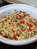 Ensalada tabbouleh con trigo tierno
