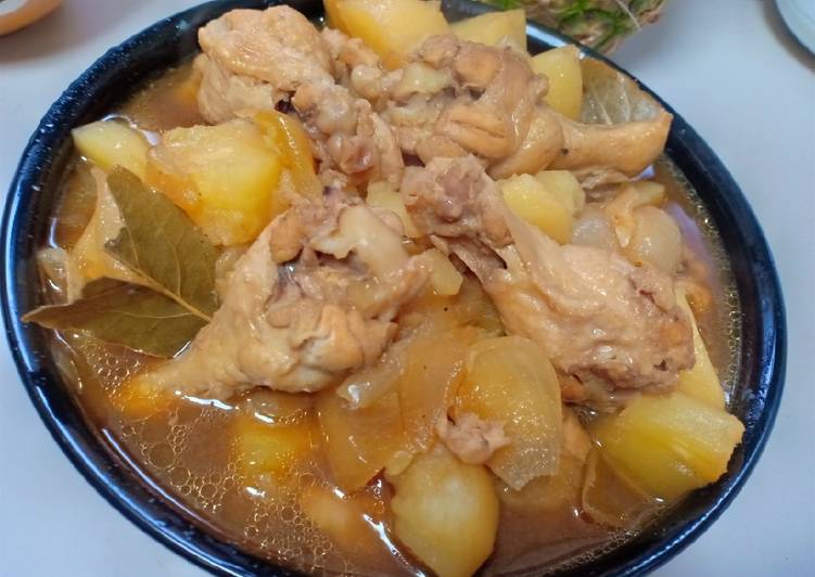 Easiest Way to Prepare Homemade Pineapple Chicken Adobo