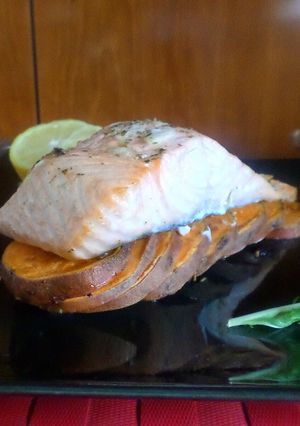 Foto principal de Salmón con boniato al horno