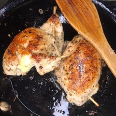 A picture of Cheese-stuffed Chicken.