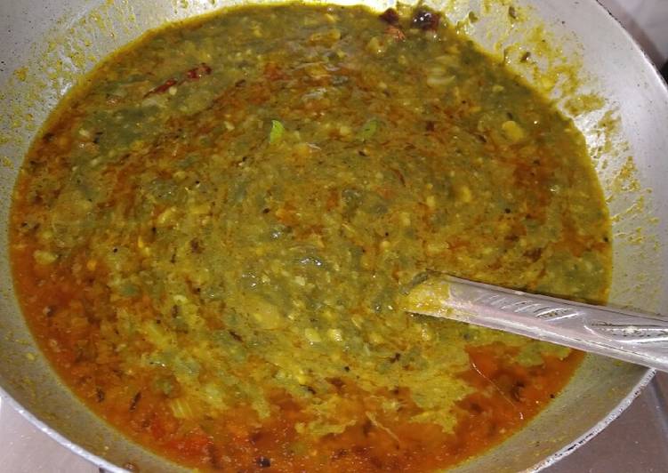 Steps to Make Quick Dal Palak(Vidharbh Special)