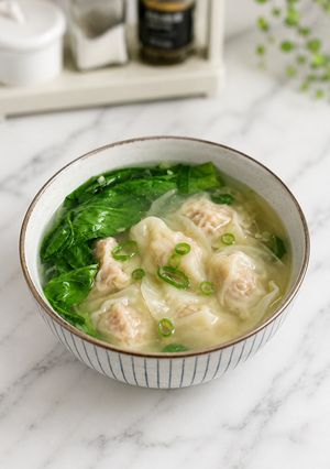 Foto resep Pangsit rebus - Wonton Isi Ayam Udang