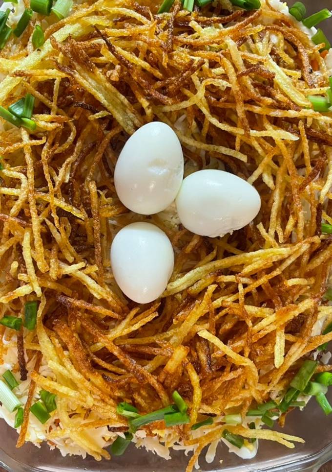 Салат з копченою курочкою