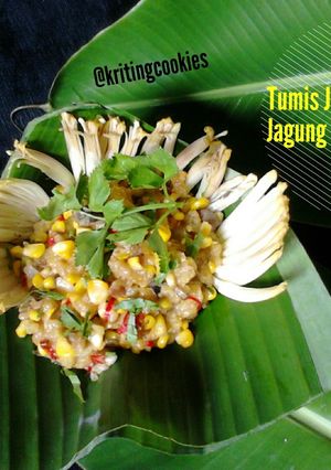 Foto resep Tumis jantung pisang jagug keju #IndonesiaMemasak