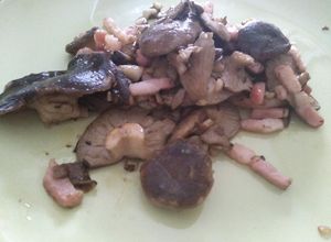 Una foto de Setas de cardo con bacon