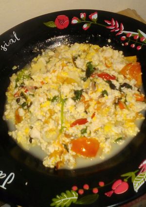 Foto resep Orak-arek telur tahu (pepes tahu dioseng)