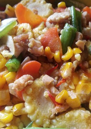 Foto resep Cah ayam sayuran