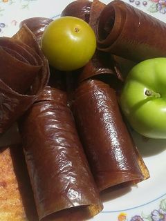 عکسی از دستور لواشک سیب و آلوچه