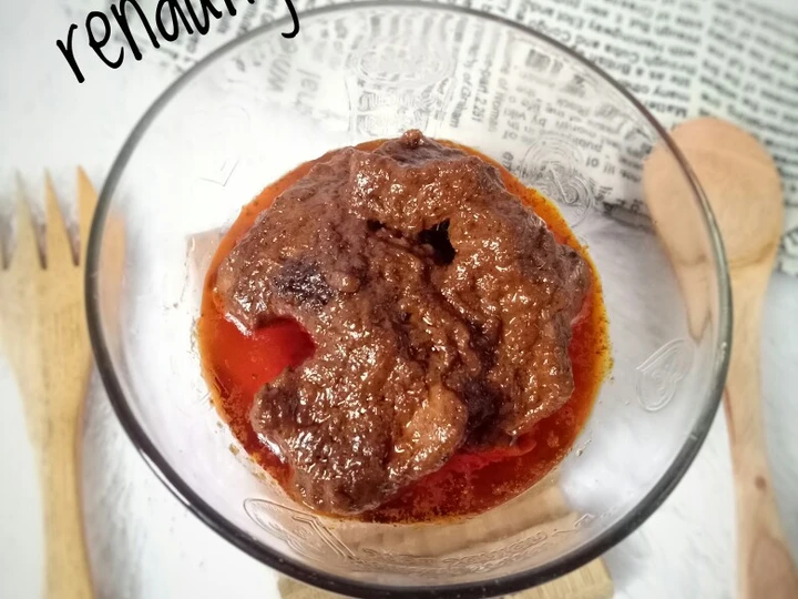 Langkah Gampang Membikin Resep Rendang daging bumbu instan yang Lezat Sekali Anti Ribet, Mantap