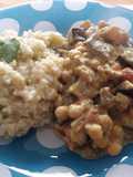 Millet à la coriandre et baingan coco