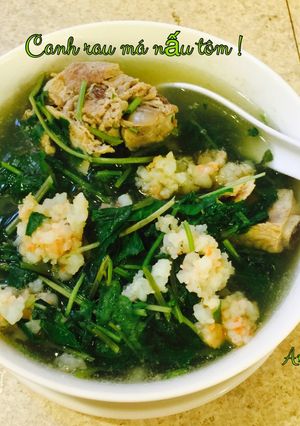 Hình của món Canh rau má nấu với tôm !.