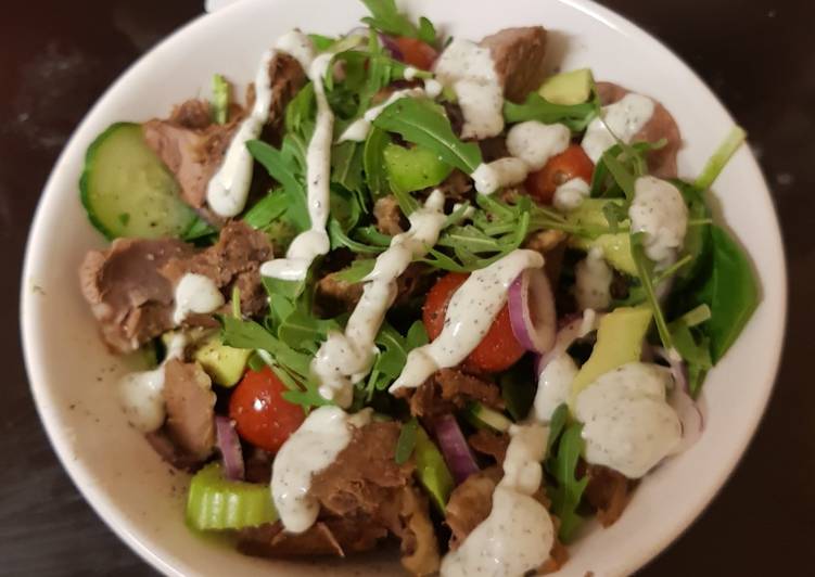 Easiest Way to Make Speedy My Roast Lamb Salad. 😁