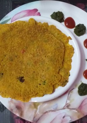 बेसन का चीला (Besan ka cheela recipe in Hindi) रेसिपी मुख्य फोटो