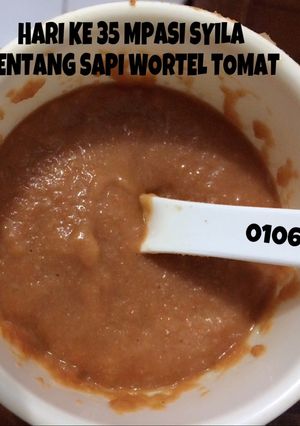 Foto resep Mpasi 6m 4* kentang sapi wortel tomat