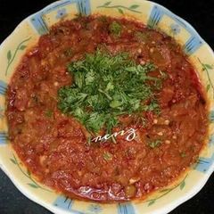 A picture of Baingan ka bharta.