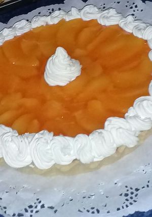 Una foto de Tarta de durazno 🍑🍑😍
