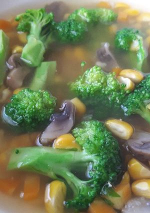 Foto resep Sup jagung vegetarian
