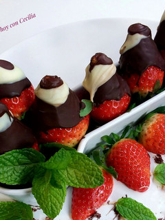 Una foto de Fresas con chocolate