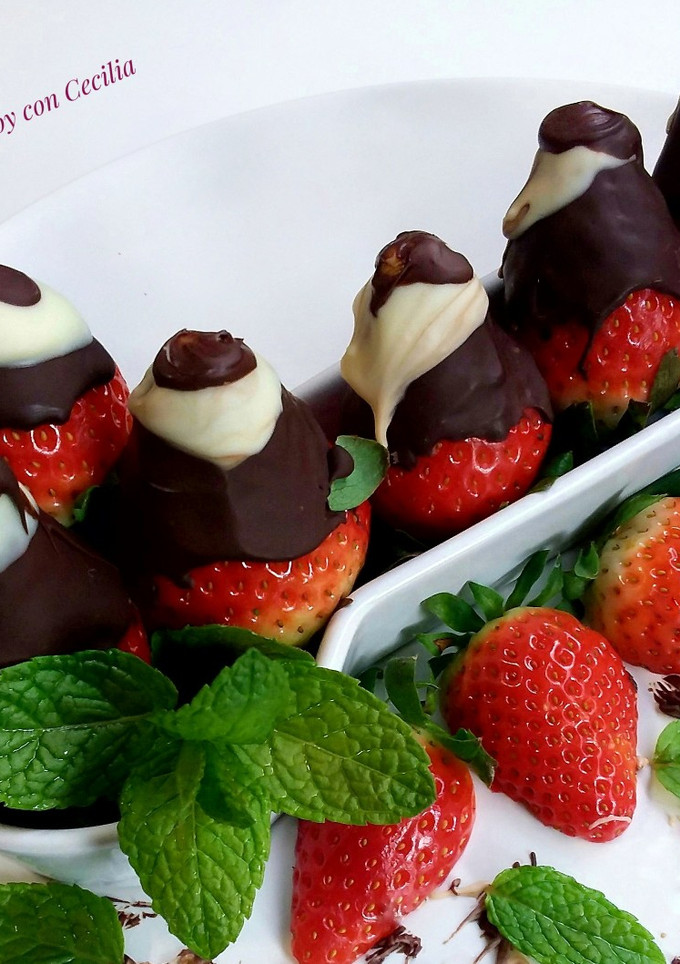 Una foto de Fresas con chocolate