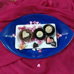 A picture of Chocolate cups fill with chilli chocolate.