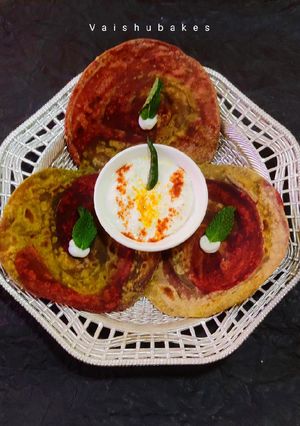 A picture of Millets & Vegetables colourful Paratha.