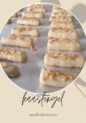 A picture of Kaastengel (Dutch influenced- Indonesian Cheese Cookies).
