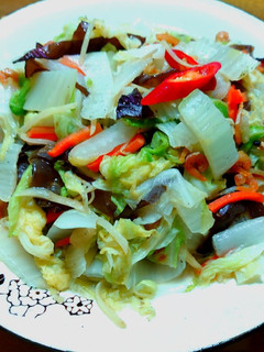 開陽木耳炒白菜 的食譜成品照片