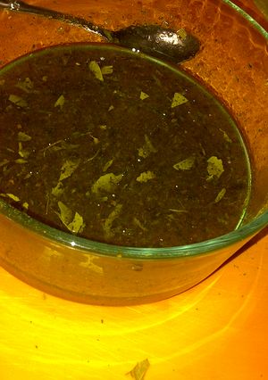 A picture of Greek marinade sauce.