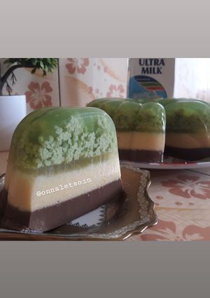 Foto resep Puding Lumut Mentega Cokelat