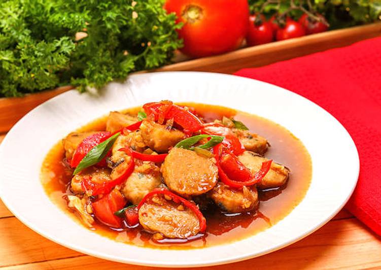 Proses memasak Bakso Ayam Kecap Lezat