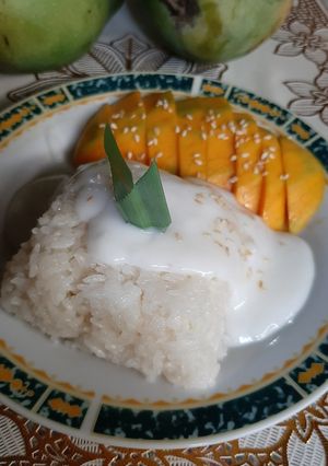Foto resep Mango sticky rice (ketan mangga)