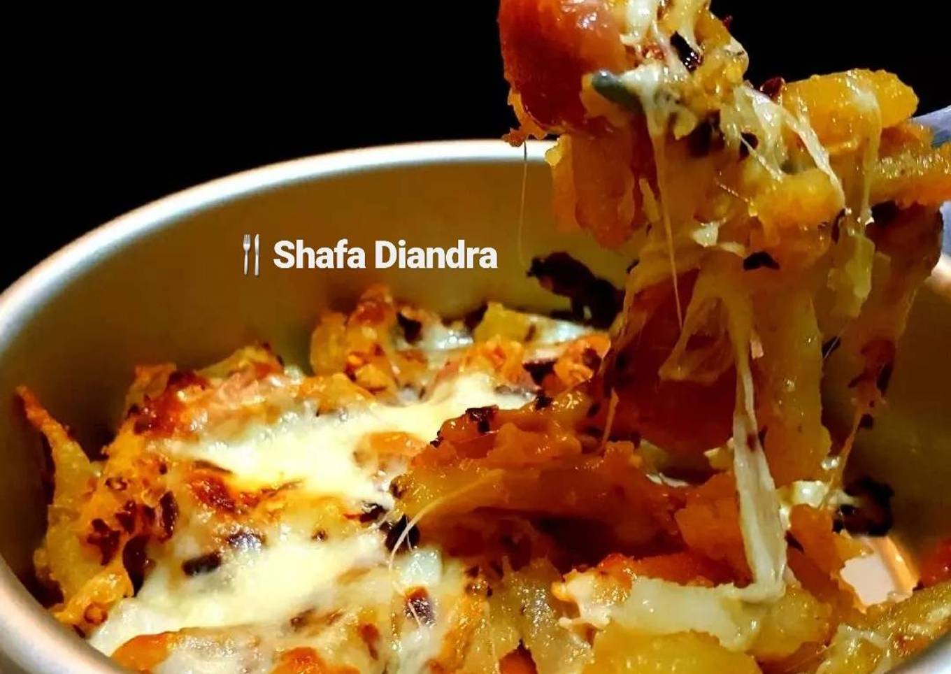 Cheesy french Fries (baked)