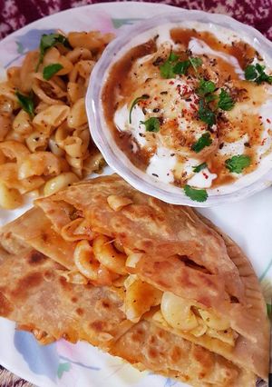 A picture of Macaroni paratha.
