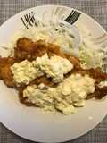 Fritada de pollo con salsa tártara
