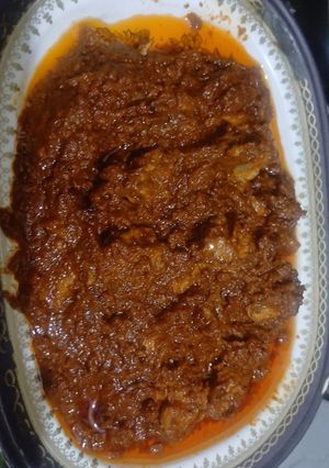 صورة لوصفة دجاج الكاري الأحمر