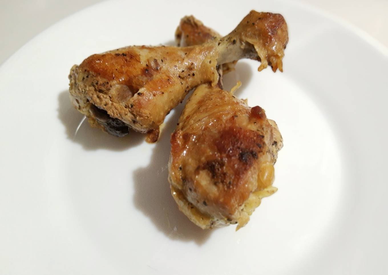 Muslos de pollo asados en olla de presión