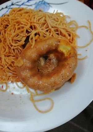 A picture of Spaghetti with moimoi.